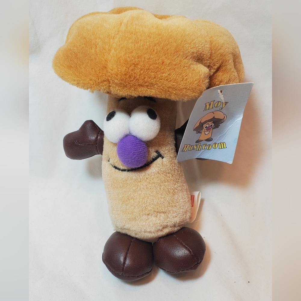 Vegetable Friends Vintage 1996 Moy Mushroom Plush Stuffed Toy Box Creations Tag